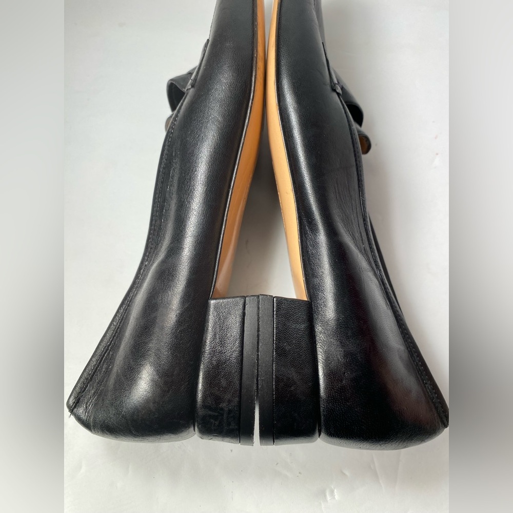 Salvatore ferragamo loafers pumps leather black narrow 8 AA fits like 7 - Picture 11 of 13